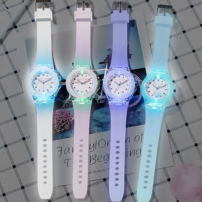 China fashion & Instant Light Children's Quartz Personality Casual Children's Watch Silicone Watch Girl Boy Watch for sale