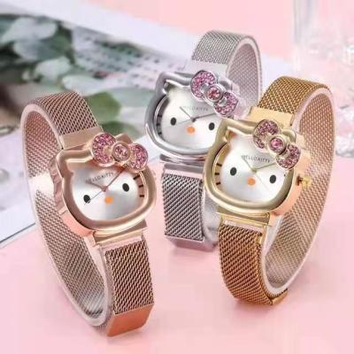 China 2021 New Cute Alarm Children's Luxurious Watch Indicator With Stainless Steel Band Lady's Watches for sale