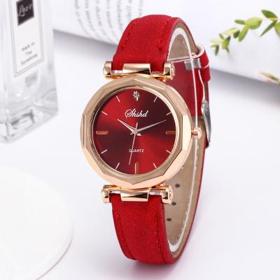 China fashion & Fashion Casual Women Leather Casual Watch Crystal Wristwatch Luxury Analog Quartz Women Casual Watches Waterproof Watch Women for sale