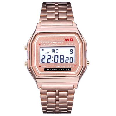 China fashion & Men's Relogio Masculin Reloj Hombre Women's Casual Rose Gold Silver Watches Men Retro Style Digital Display Electronic Clock Men for sale