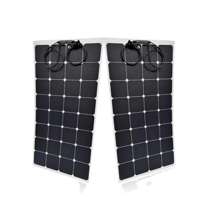 China 12V Solar Flexible Panels 110W Bendable Monocrystalline Semi Flexible Solar Panel Foar Boat Marine for sale