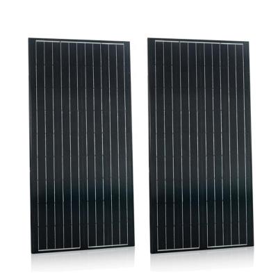 China Mono Photovoltaic Glass Solar Panel 150w 160w 180w 12v 18v 24v monocrystalline Solar Panel pv A efficiency solar cell for sale