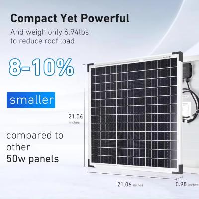 China 50w 60w Paneles PV monocristalinos Célula solar Marco de plata Vidrio transparente bificial para viento fuerte Clima nevado severo en venta