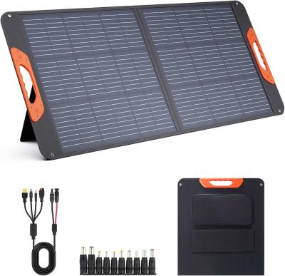 China compact 100W Portable Solar Panel 100 watt 20V Monocrystalline Foldable Charger for power Station generator folding pv for sale