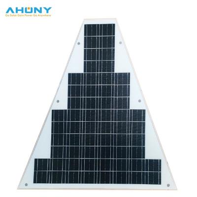 China Trapezoide solar panel 30w custom round square rectangular bouy pv module for solar tree table bench light bus charge en venta