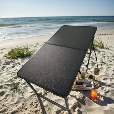 China Adjustable Height Camping Solar Table Portable Folding Camp Solar Tables with Aluminum Legs for Outdoor Camp Picnic Beach Backyard Tailgate Cooking 3 Heights for sale