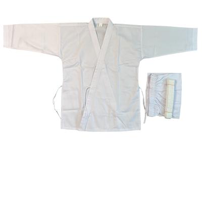 China Polyester / Cotton Sample free shipping customized logo  karate uniform karate kimono White kids and adult karate uniform for training for sale