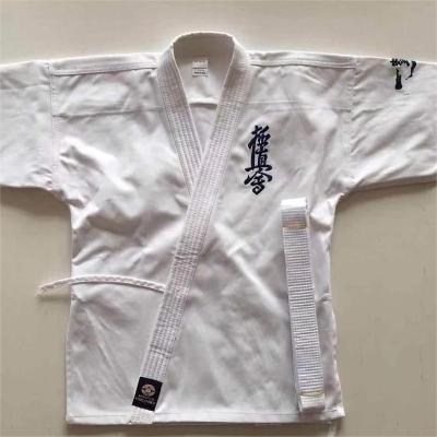 China Polyester / Cotton kyokushin UniformProfessional Kyokushinkai Dobok kimono Gi 100% Cotton Canvas Karate for sale