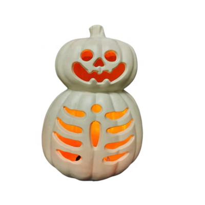 China HDPE Hot Sale Halloween Pumpkin LED Light Up Popular Holiday Funny Indoor Decoration Props Plastic Crafts Ornaments Lights for sale