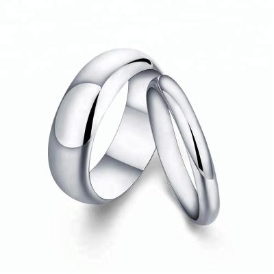 China 3Mm and 5Mm Width Plain 925 Sterling Silver Engagement Couple Wedding Ring for sale