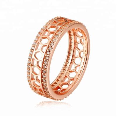 China CLASSIC Custom Made 925 Silver Women Wedding 18K Gold Ring Patterns for sale