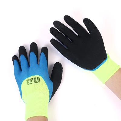 China Anti-smash Dipping Double Color Gloves Manufacturers Direct Protective Work Gloves Wear Anti-Slip And Breathable for sale