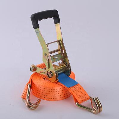 China Polyester Cargo Lashing Strap / Ratchet Tie Down / Ratchet Straps for sale