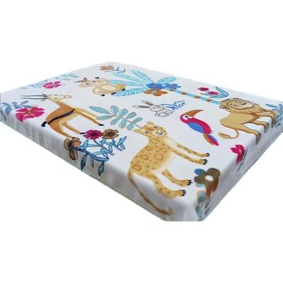 China PORTABLE durable using low price raschel blanket for kids snuggle plush animal print blanket for sale