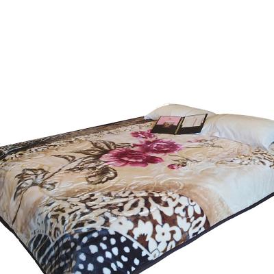 China 2022 Winter PORTABLE Blanket For Double Bed Warm Heavy Fluffy Soft Printed Embossed Throw Blankets for sale