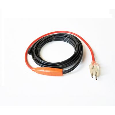 China Heating pipe heating cable with temperature sensor consists of a heating cable a temperature switch a power cord and a power plug for sale