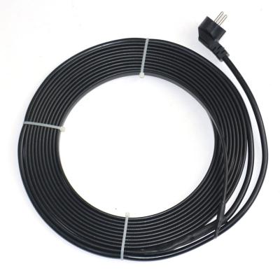 China Pipe Heater 220V Self Regulating Heating Cable With Cold Connection And Plug In PTC Heating Cable for sale