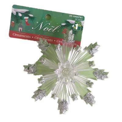 China Hot Sale China Christmas Tree Plastic Glitter Snowflakes Christmas Hanging Snowflake Decorations for sale