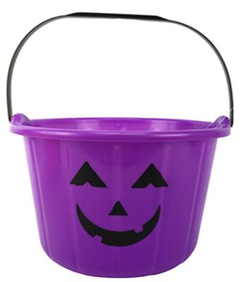 China Hot Selling Plastic PP Halloween Pail Bucket With Handle Halloween Party Decoration Silk Screen Printing OEM CHENYE CN; ZHE for sale