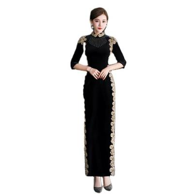 China High Grade Slim Adults Women Short Cheongsam Modern Chinese Traditional Cheongsam Customized Size for sale