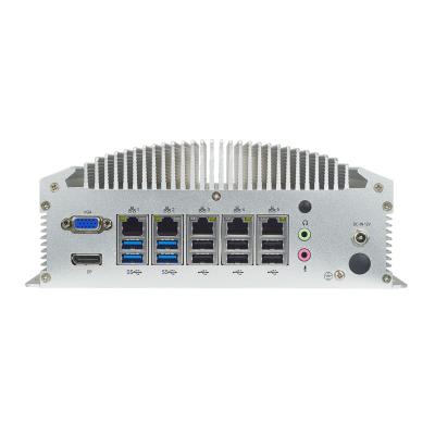 China Newest DDR4 DP VGA 12 USB2 industrial pfsense COM industrial fanless mini computer for sale