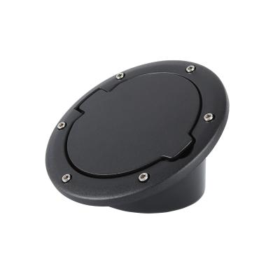 China Auto Fuel Tank Anodized Black Aluminum Fuel Gas Tank Filler Door Cover Standard Fit For JK Wrangler for sale