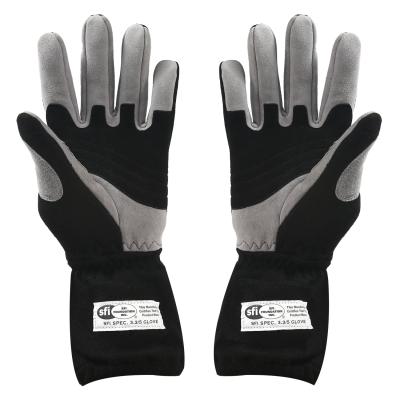 China Five Fingers Flame Retardant Suede Auto Wrap Safety Training Leather Gloves Certified SFI 3.3/5 for sale