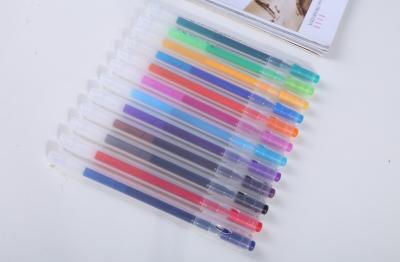 China Transparent Barrel Eraser Included Friction Ball Pen Blue for sale