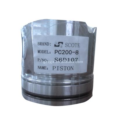 China Construction worksÂ   PC200-8 Excavator Engine 6D107 Cast Aluminum Piston 6754-31-2110 4934860 ​​4955160 zu verkaufen