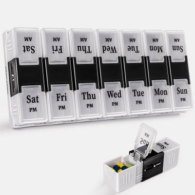 China Portable Organizer Pill Storage Case 2022 Weekly Pill Case 7 Day Pill Storage Medicine Box For Travel Pill Holder BPA Free for sale