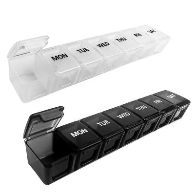 China Hot Selling BPA Free Weekly Pill Organizer Pill Organizer 7 Days Travel Pill Case for sale