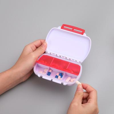 China Portable Organizer Boxes Storage Custom Logo Pill Holders For Travel Case Plastic Medicine Organizer Pill Box Pill Organizer for sale