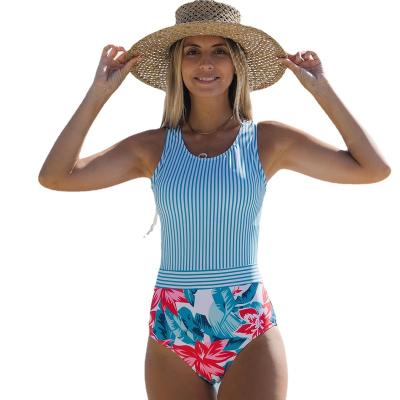 China European and American one-piece swimsuit ladies fashion style beach sexy swimwear anti-pilling new swimwear for sale