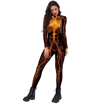 China Viable European and American Halloween men's and women's overalls tights overalls stage performance digital printing Cl human meridian for sale