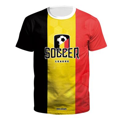 China Sustainable Europe and USA Spring World Cup News and Qatar Summer Football Fans Cheer Team Uniform national short-sleeved for sale