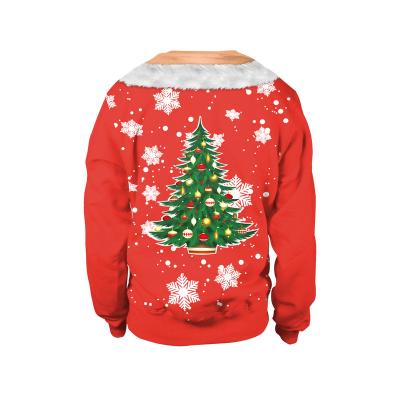 China Christmas viable new costumes European and American hot sale spoof shirtless digital print round neck couples sweater for sale