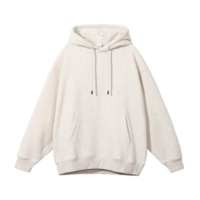 China Cotton Men's Autumn And Winter Colors 360g Fleece New 18 Plus Velvet Thickened Hooded Sweater Solid Color Pullover Sweater Hoodie for sale