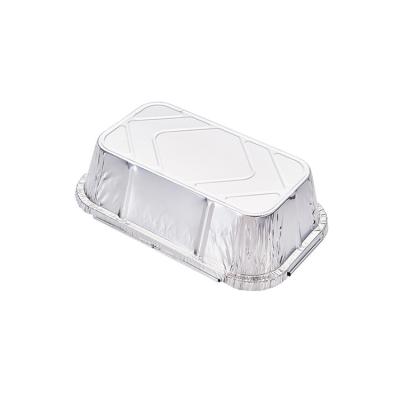 China Widely Used 100ml 250ml 500ml 750ml 1000ml 3500m Food Grade Aluminum Foil Rectangular Takeout Food Containers For Lunch Box Tray for sale