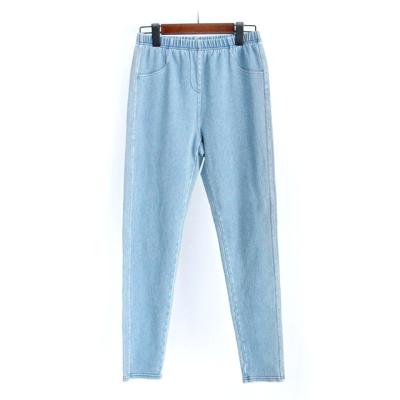 China Factory Fashion Breathable Design Washed Skinny Straight Jean Pants For Women for sale