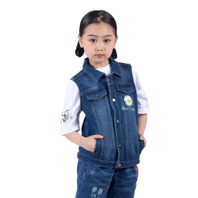 China New Fashion Breathable Classic Vest Winter Denim Vest Kids Fashion Jeans Vest for sale