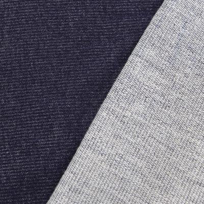 China Factory Wholesale Breathable 100% Cotton French Nonelastic Terry Knitted Denim Fabric For Hoodies for sale