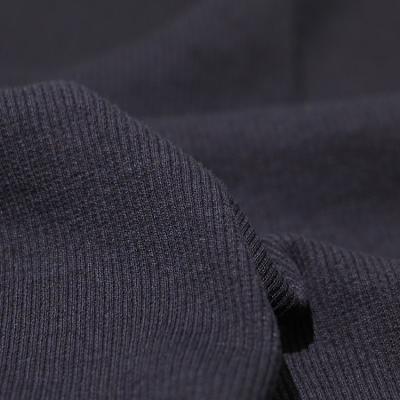 China Breathable High Quality Wholesale Cotton Spandex Stretch Denim Rib Knit Fabric Custom Soft Rolls Knit Fabric for sale