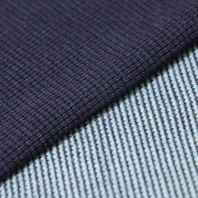 China Breathable And Soft Hot Selling Durable High 100% Cotton Knitted Denim Fabric 21s Waffle For Garment for sale