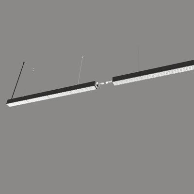 China 6063# Aluminum & Hot PC 2021 40W 4ft Lens Pendant Light 0/1-10V Dimming LED Linear Pendant Light For Warehouse for sale