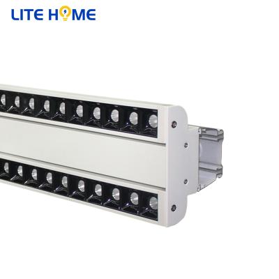 China Modern LED Linear Grill Light For Supermarket Warehouse Parking Lot Power 50W White Black Aluminum for sale