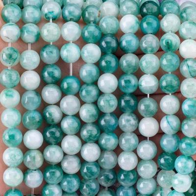 China 8mm Blue Jade Gemstone Beads Healing Crystal Stone Beads For Jewelry Making for sale