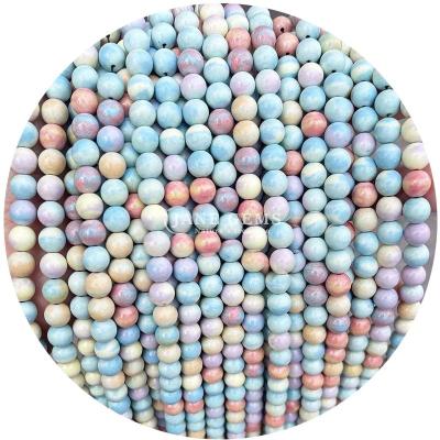 China Natural Agates Stone Beads Smooth Round Loose Spacer Beads For Jewelry Making DIY Bracelets for sale