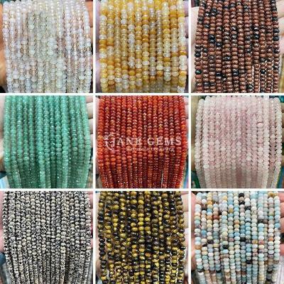 China Labradorite Peridot Natural Gemstone Bead Strands Natural Gemstone Faceted Abacus Beads for Custom Gifts for sale