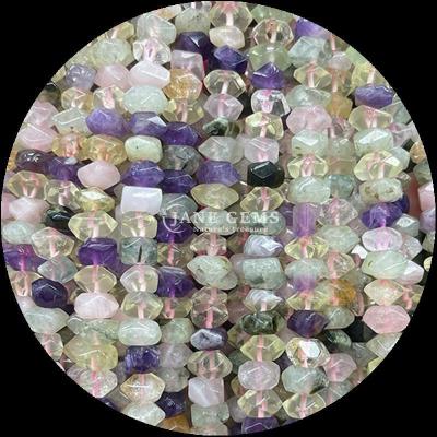 China Gems Bead Natural Crystal Citrine Rose Quartz Gemstone Irregular Tumbled Shape Loose Bead Strands for Jewelry Making for sale