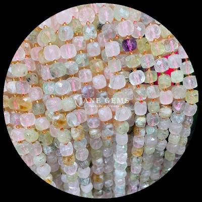 China Natural Assorted Multicolor Cube Square Amethyst Amazonite Loose Trands Beads for Jewelry DIY Gemstone Beads à venda